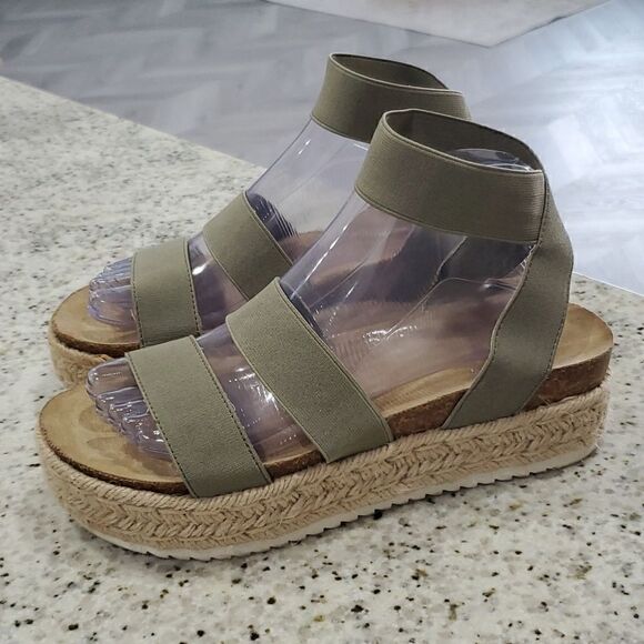 Esprit Espadrilles Platform Sandals Size 7.5 - Picture 3 of 7